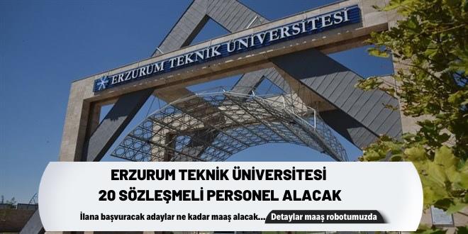 Erzurum Teknik niversitesi 20 szlemeli personel alacak- Gncellendi