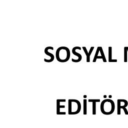 Sosyal Medya ve ��erik Edit�r� Al�m �lan�