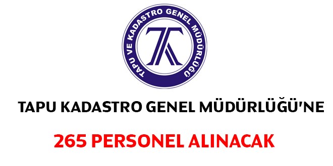 Tapu\'ya 265 personel alınacak