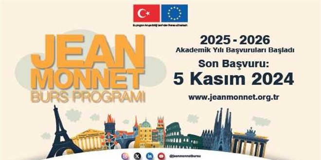 Jean Monnet Burs Program 2025-2026 Akademik Yl Bavurular