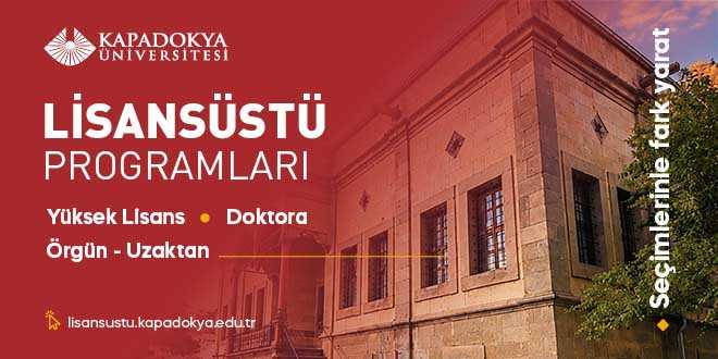 Kapadokya �niversitesi Lisans�st� Programlar� devam ediyor